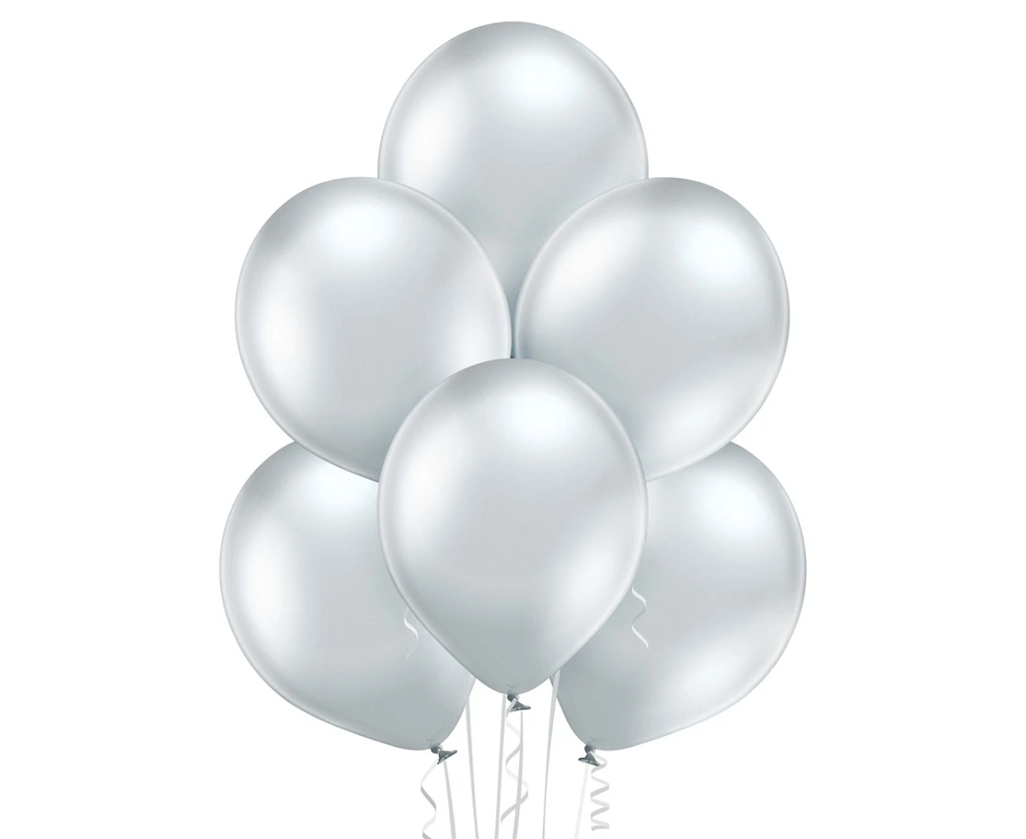 Balloons Belbal 12", B105-601, glossy silver, 100pcs